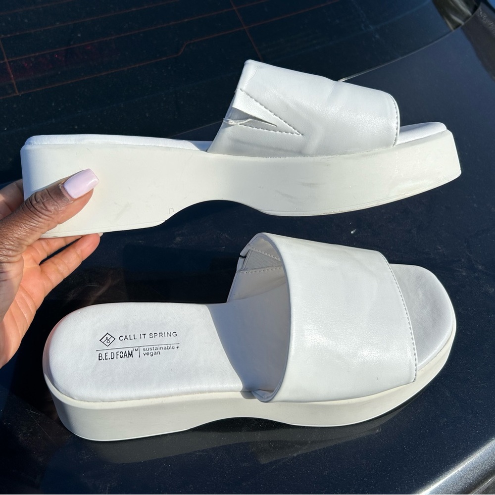 CALL IT SPRING | White Sandals | Size: 10